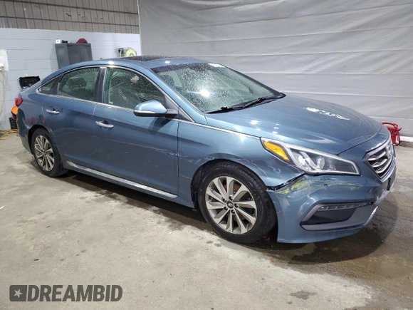 2016 Hyundai Sonata Sport with VIN 5NPE34AF4GH436175, listed as a Copart auction lot 53241805 with 140,018 mi miles and Clean Title. Bid and sale history available at DreamBid. Image 4.