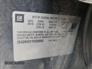 2015 Buick Regal Premium I with VIN 2G4GN5EX1F9290682, listed as a Copart auction lot 62157835 with 179,212 mi miles and Salvage title. Bid and sale history available at DreamBid. Image 12.