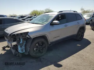 2018 Jeep Cherokee Latitude Tech Connect with VIN 1C4PJMCX0JD506479, listed as a Copart auction lot 57210275 with 189,588 mi miles and Salvage title. Bid and sale history available at DreamBid. Image 1.