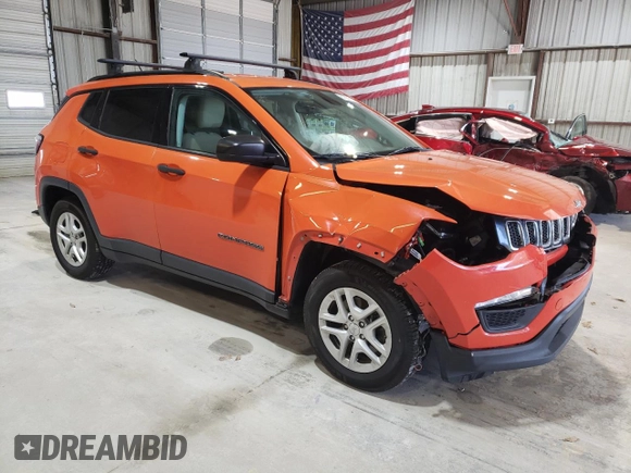 2017 Jeep Compass Sport with VIN 3C4NJCAB8HT643442, listed as a Copart auction lot 87031414 with 102,463 mi miles and Salvage Title. Bid and sale history available at carsss.com. Image 4.