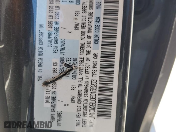 2014 Mazda 5 Sport with VIN JM1CW2BL0E0166203, listed as a Copart auction lot 53508325 with 130,089 mi miles and Clean title. Bid and sale history available at DreamBid. Image 13.