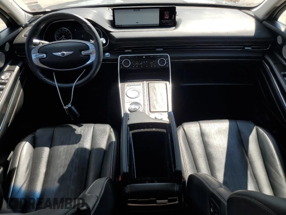 2021 Genesis GV80 with VIN KMUHBDSB0MU036821, listed as a Copart auction lot 56525235 with 56,578 mi miles and Salvage title. Bid and sale history available at DreamBid. Image 8.