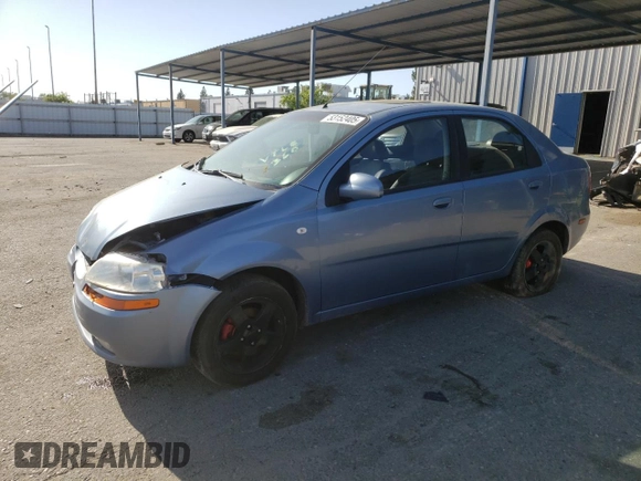 2006 Chevrolet Aveo LT with VIN KL1TG56676B528995, listed as a Copart auction lot 53152405 with 212,956 mi miles and Salvage title. Bid and sale history available at DreamBid. Image 1.