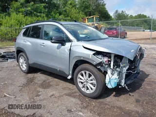 2025 Toyota Corolla Cross LE with VIN 7MUCAAAG0SV123752, listed as a IAAI auction lot 42236969 with 1,773 mi miles and . Bid and sale history available at DreamBid. Image 1.