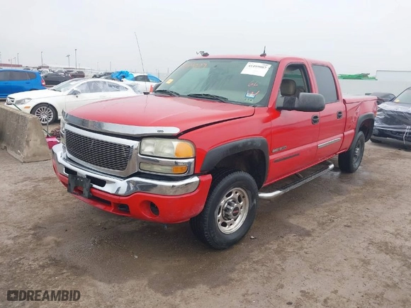 2004 GMC Sierra 2500 Crew Cab SLE with VIN 1GTGK23U44F100611, listed as a IAAI auction lot 41499087 with 1 mi miles. Bid and sale history available at carsss.com. Image 2.