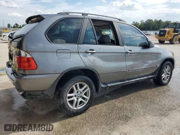 2005 BMW X5 3.0i with VIN 5UXFA13545LU48461, listed as a Copart auction lot 60874404 with 191,514 mi miles and Salvage Title. Bid and sale history available at carsss.com. Image 3.