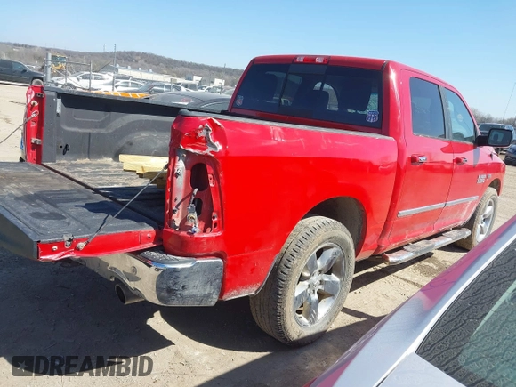 2017 Ram 1500 Big Horn with VIN 3C6RR7LT9HG669183, listed as a IAAI auction lot 41712237 with 121,070 mi miles and . Bid and sale history available at DreamBid. Image 4.
