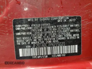 2023 Subaru Crosstrek z VIN JF2GTABC7PH215021, wystawiony jako Copart lot #56296805 z przebiegiem 64 813 mil mil oraz Szkoda całkowita • Salvage title. Historia ofert i sprzedaży dostępna na DreamBid. Obrazek 14.