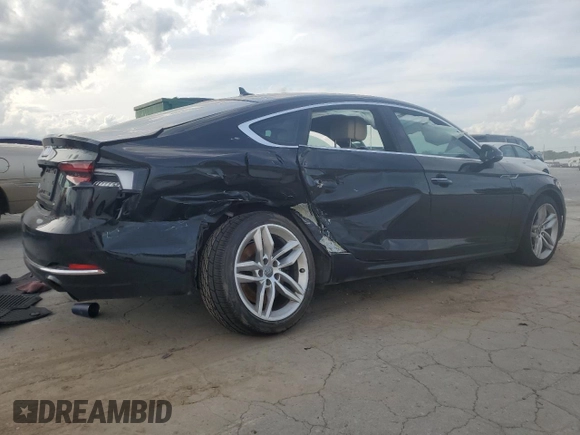2019 Audi A5 Sportback Premium with VIN WAUANCF51KA051205, listed as a Copart auction lot 54064715 with Not provided miles and Salvage title. Bid and sale history available at DreamBid. Image 3.