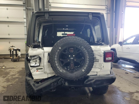 2022 Jeep Wrangler Unlimited Willys with VIN 1C4HJXDM7NW244562, listed as a Copart auction lot 79667744 with 47,157 mi miles and Salvage Title. Bid and sale history available at DreamBid. Image 6.