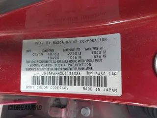 2019 Mazda 3 Preferred z VIN JM1BPAMM2K1135386, wystawiony jako IAAI lot #42420143 z przebiegiem 163 140 mil mil oraz . Historia ofert i sprzedaży dostępna na DreamBid. Obrazek 9.