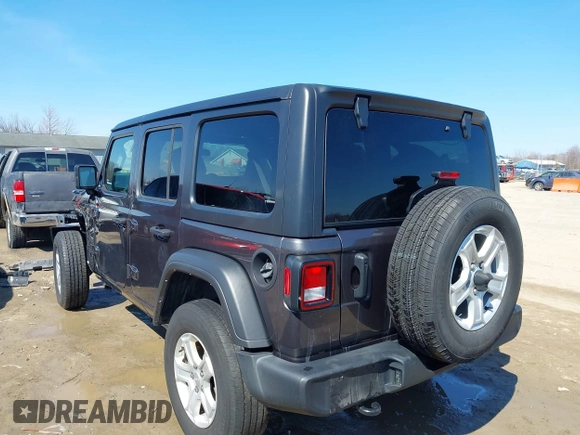 2022 Jeep Wrangler Unlimited Willys with VIN 1C4HJXDN1NW144112, listed as a IAAI auction lot 41867571 with 63,876 mi miles and . Bid and sale history available at DreamBid. Image 3.
