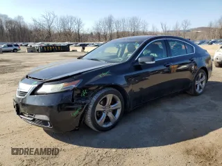 2012 Acura TL Tech Auto with VIN 19UUA9F51CA004855, listed as a Copart auction lot 48187555 with 154,433 mi miles and Salvage Title. Bid and sale history available at carsss.com. Image 1.