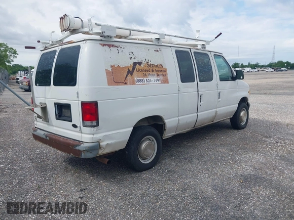 2000 Ford Econoline Cargo with VIN 1FTNE24L8YHB14204, listed as a IAAI auction lot 42151691 with 240,475 mi miles and . Bid and sale history available at DreamBid. Image 4.