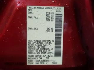 2013 Nissan Altima SL with VIN 1N4AL3AP9DC121631, listed as a Copart auction lot 59915405 with 165,863 mi miles and Salvage title. Bid and sale history available at DreamBid. Image 12.