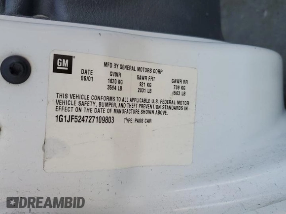 2002 Chevrolet Cavalier LS with VIN 1G1JF524727109803, listed as a Copart auction lot 77755664 with 148,331 mi miles and Salvage Title. Bid and sale history available at carsss.com. Image 14.