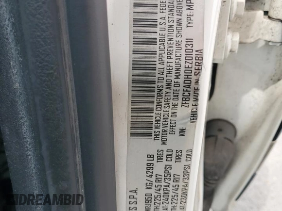 2014 FIAT 500L Trekking with VIN ZFBCFADH0EZ010311, listed as a Copart auction lot 62334095 with 139,917 mi miles and Salvage title. Bid and sale history available at DreamBid. Image 14.