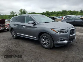 2019 Infiniti QX60 Pure with VIN 5N1DL0MMXKC566525, listed as a Copart auction lot 56960085 with 89,858 mi miles and Salvage title. Bid and sale history available at DreamBid. Image 4.