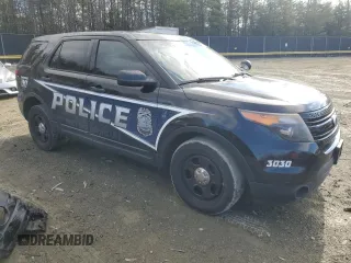 2013 Ford Utility Police Interceptor with VIN 1FM5K8ARXDGC40872, listed as a Copart auction lot 47389765 with 156,083 mi miles and Salvage Title. Bid and sale history available at carsss.com. Image 4.