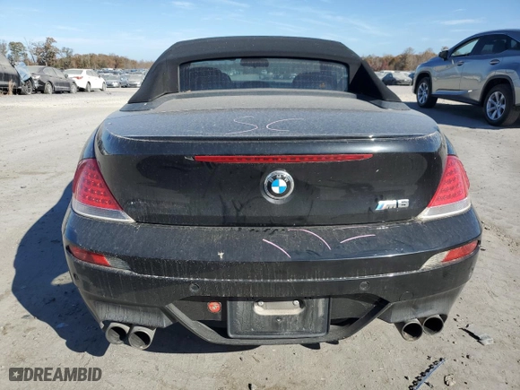 2007 BMW 6 Series M6 with VIN WBSEK93547CY78866, listed as a Copart auction lot 78612424 with 79,740 mi miles and Salvage Title. Bid and sale history available at carsss.com. Image 6.