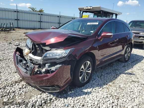 2017 Acura RDX w/Advance Pkg with VIN 5J8TB3H78HL009079, listed as a Copart auction lot 73036974 with 115,737 mi miles and Salvage Title. Bid and sale history available at carsss.com. Image 1.