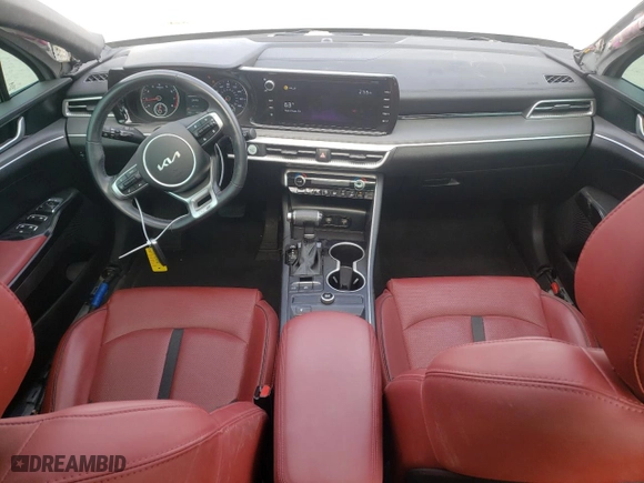 2022 Kia K5 GT-Line with VIN 5XXG64J25NG108656, listed as a Copart auction lot 44532635 with 20,456 mi miles and Salvage Title. Bid and sale history available at carsss.com. Image 8.