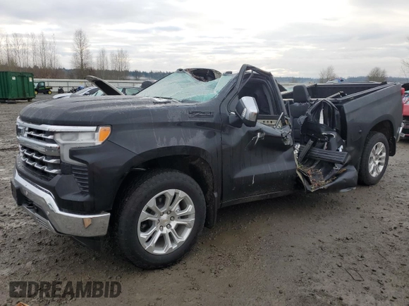 2024 Chevrolet Silverado 1500 LTZ with VIN 1GCUDGE85RZ334062, listed as a Copart auction lot 82443594 with Not Provided miles and Salvage Title. Bid and sale history available at DreamBid. Image 1.