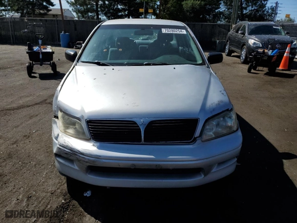 2002 Mitsubishi Lancer ES with VIN JA3AJ26E72U070346, listed as a Copart auction lot 70280254 with 168,260 mi miles and Salvage Title. Bid and sale history available at carsss.com. Image 5.