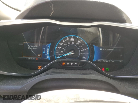 2017 Ford C-Max Energi SE with VIN 1FADP5EU7HL109805, listed as a Copart auction lot 58430734 with 71,497 mi miles and Salvage Title. Bid and sale history available at carsss.com. Image 9.