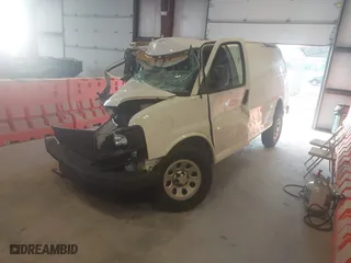 2014 Chevrolet Express Cargo Van with VIN 1GCSGAFXXE1155056, listed as a IAAI auction lot 41348259 with 4 mi miles. Bid and sale history available at carsss.com. Image 16.