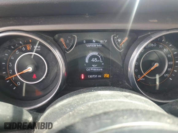 2018 Jeep Wrangler Unlimited Sport S z VIN 1C4HJXDG0JW122629, wystawiony jako Copart lot #56055015 z przebiegiem 130 731 mil mil oraz Czysty tytuł • Clean title. Historia ofert i sprzedaży dostępna na DreamBid. Obrazek 9.