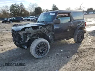 2021 Ford Bronco with VIN 1FMDE5AP2MLB02587, listed as a Copart auction lot 45328285 with 50,327 mi miles and Salvage Title. Bid and sale history available at DreamBid. Image 1.