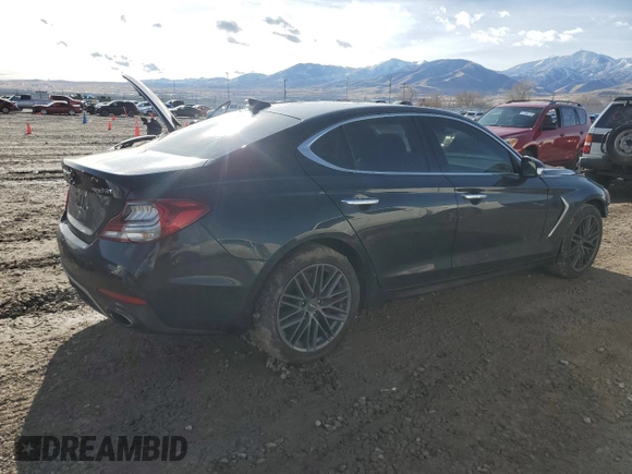 2019 Genesis G70 Advanced with VIN KMTG54LE3KU030847, listed as a Copart auction lot 87334384 with 41,831 mi miles and Salvage title. Bid and sale history available at DreamBid. Image 3.