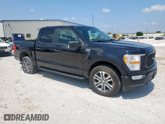 2021 Ford F-150 XL with VIN 1FTEW1EP9MFB94496, listed as a Copart auction lot 59283315 with 30,753 mi miles and Salvage title. Bid and sale history available at DreamBid. Image 4.