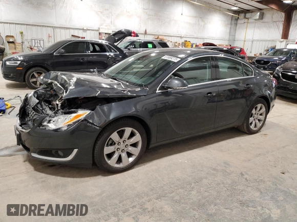2016 Buick Regal Premium II with VIN 2G4GS5GX4G9157888, listed as a Copart auction lot 61869275 with 57,313 mi miles and Non repairable. Bid and sale history available at DreamBid. Image 1.
