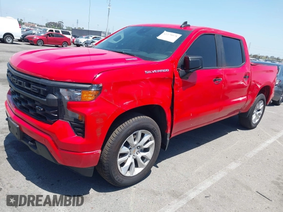 2025 Chevrolet Silverado 1500 Custom with VIN 1GCPABEK2SZ132029, listed as a IAAI auction lot 42279571 with 2,458 mi miles and . Bid and sale history available at DreamBid. Image 19.