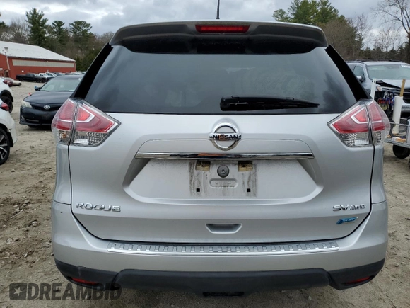 2014 Nissan Rogue SV with VIN 5N1AT2MV5EC873726, listed as a Copart auction lot 52107335 with Not Provided miles and Salvage Title. Bid and sale history available at DreamBid. Image 6.