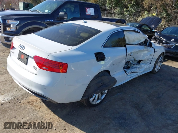 2016 Audi A5 Premium Plus with VIN WAUM2AFR2GA056868, listed as a IAAI auction lot 41764198 with 106,751 mi miles. Bid and sale history available at carsss.com. Image 4.