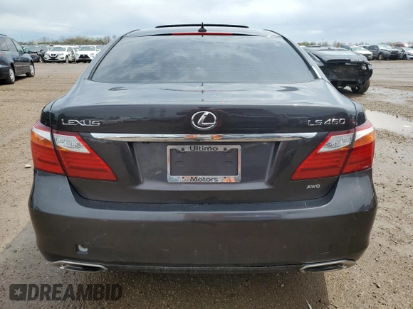 2010 Lexus LS 460 z VIN JTHCL5EF5A5005308, wystawiony jako Copart lot #53843895 z przebiegiem Nie podano mil oraz Szkoda całkowita • Salvage title. Historia ofert i sprzedaży dostępna na DreamBid. Obrazek 6.