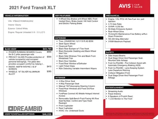 2021 Ford Transit Passenger XL with VIN 1FBAX2Y83MKA52002, listed as a Copart auction lot 84449034 with 69,848 mi miles and Clean Title. Bid and sale history available at DreamBid. Image 13.