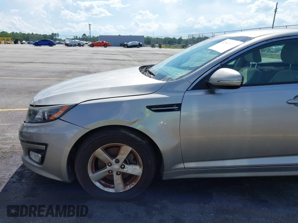 2015 Kia Optima LX with VIN 5XXGM4A79FG477619, listed as a IAAI auction lot 42561432 with 125,274 mi miles and . Bid and sale history available at DreamBid. Image 16.