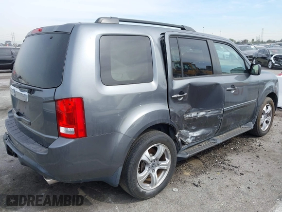 2013 Honda Pilot EX-L with VIN 5FNYF3H54DB010833, listed as a IAAI auction lot 41663424 with 108,264 mi miles and . Bid and sale history available at DreamBid. Image 6.