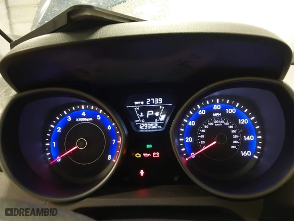 2014 Hyundai Elantra SE with VIN KMHDH4AEXEU139124, listed as a IAAI auction lot 41413290 with 129,352 mi miles. Bid and sale history available at carsss.com. Image 7.