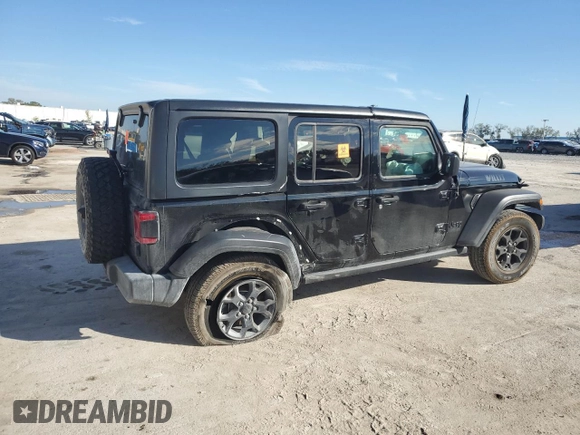 2021 Jeep Wrangler Unlimited Willys with VIN 1C4HJXDM8MW530712, listed as a Copart auction lot 54873175 with 54,598 mi miles and Salvage Title. Bid and sale history available at DreamBid. Image 3.