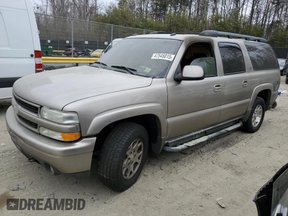 2003 Chevrolet Suburban Z71 with VIN 3GNFK16ZX3G284955, listed as a Copart auction lot 47545015 with Not Provided miles and Salvage Title. Bid and sale history available at carsss.com. Image 1.