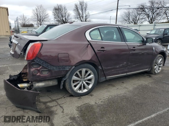 2010 Lincoln MKS with VIN 1LNHL9DR4AG605716, listed as a Copart auction lot 49903275 with 162,596 mi miles and Salvage Title. Bid and sale history available at DreamBid. Image 3.