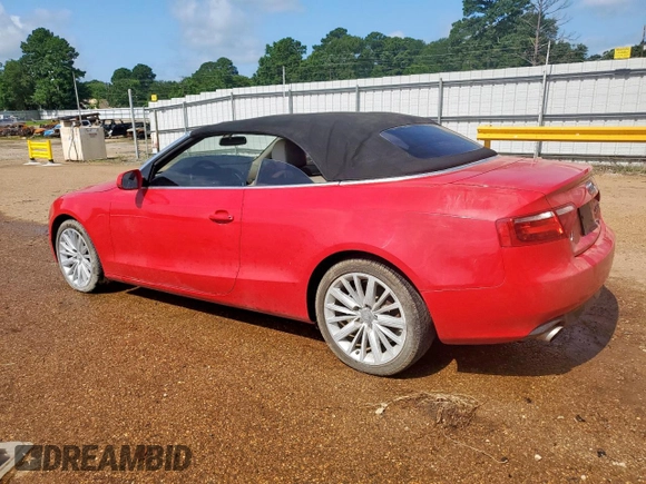 2012 Audi A5 Premium with VIN WAUAFAFH7CN005710, listed as a Copart auction lot 61032335 with 31,492 mi miles and Clean title. Bid and sale history available at DreamBid. Image 2.