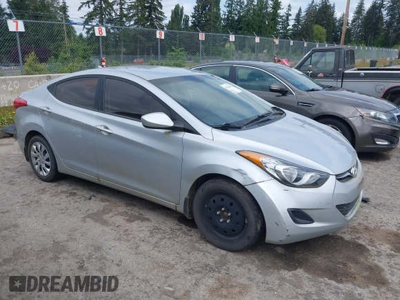 2013 Hyundai Elantra GLS z VIN 5NPDH4AE2DH172955, wystawiony jako IAAI lot #42306482 z przebiegiem 103 235 mil mil oraz . Historia ofert i sprzedaży dostępna na DreamBid. Obrazek 1.