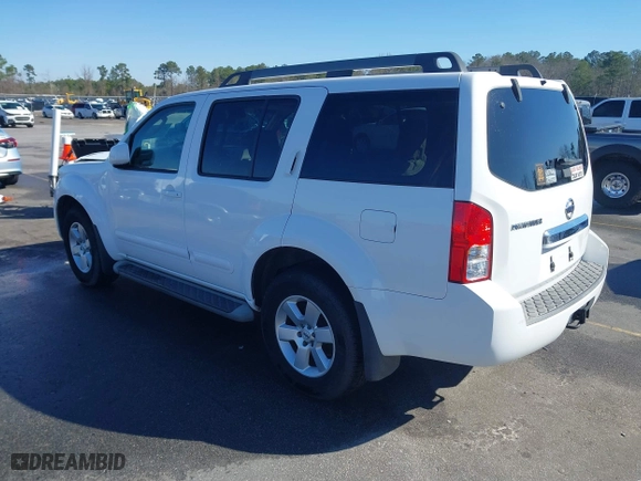 2012 Nissan Pathfinder SV with VIN 5N1AR1NN7CC638183, listed as a IAAI auction lot 41748290 with 164,610 mi miles. Bid and sale history available at carsss.com. Image 3.