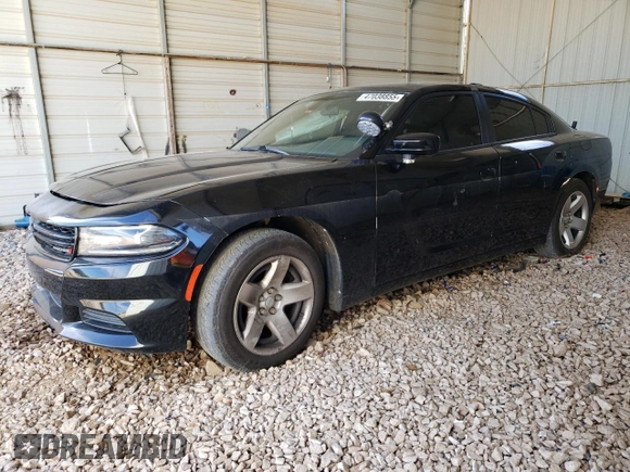 2019 Dodge Charger Police with VIN 2C3CDXAT2KH592510, listed as a Copart auction lot 47038855 with 79,147 mi miles and Salvage title. Bid and sale history available at DreamBid. Image 1.